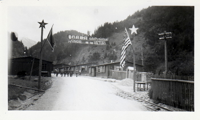 Entrance to DP camp near Kematen Austria - May 1945